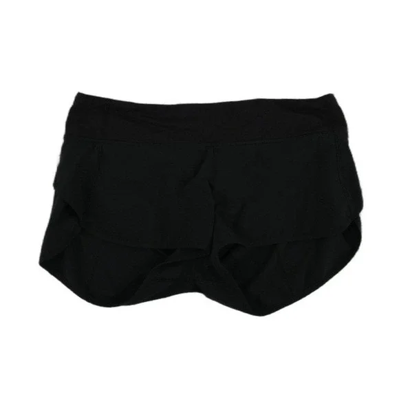 Lululemon Speed Up Running Shorts Women's Size 8 Black Low Rise Zipper Pocket