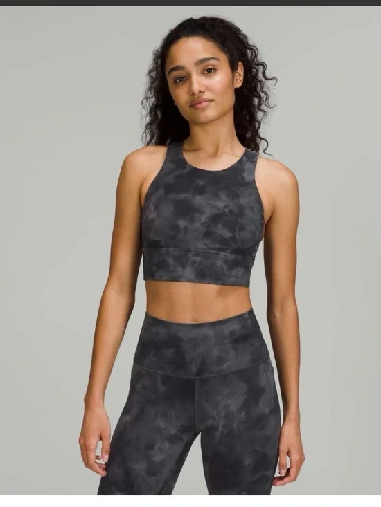 Lululemon Wunder Train Longline Bra Diamond Dye Grey Size 4 B/C cup