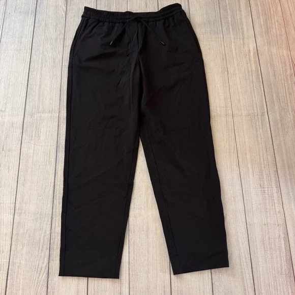 Lululemon Stretch High Rise Drawstring Pants Black Tapered Women's Small