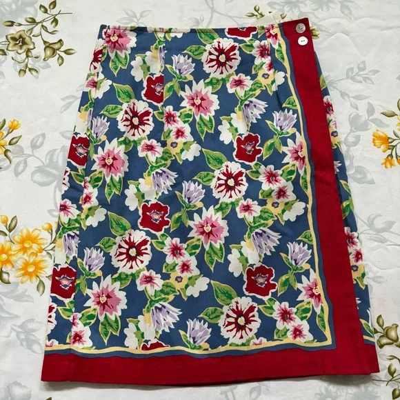 Talbots Size 4 Floral Patterned Skirt NWT