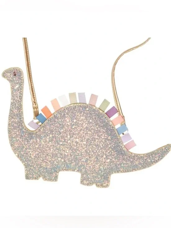 Kids Glitter Dinosaur Crossbody Bag