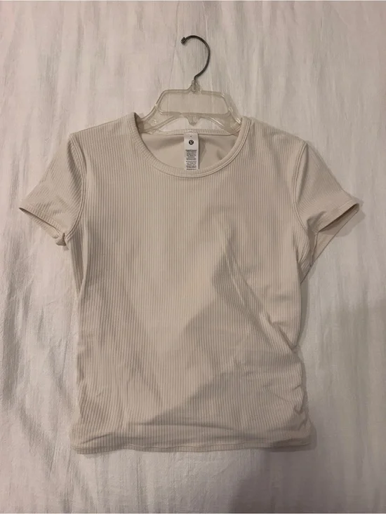 lululemon athletica Ribbed Short Sleeve Tee - Cream