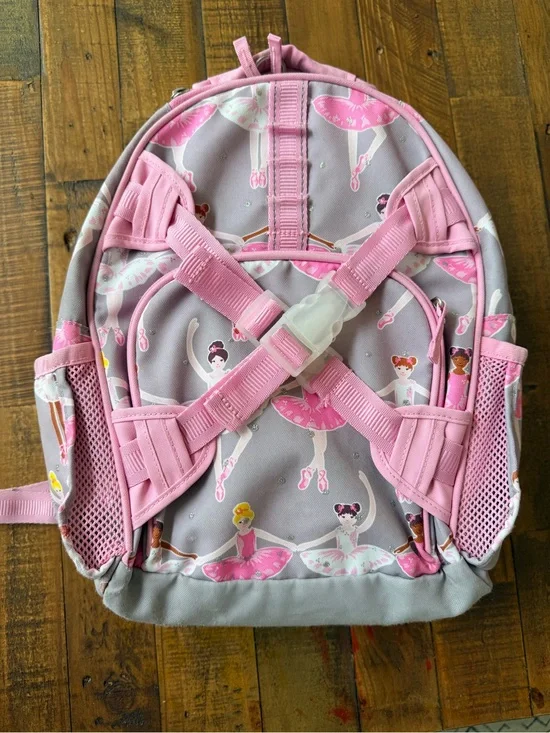 Pottery Barn Pink Ballerina Kids Backpack - Cute Ballet Print