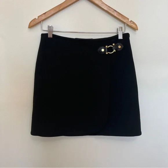 Marc by Marc Jacobs Black Gold Buckle Mini Skirt Size 4