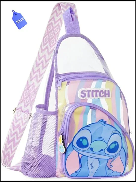 Clear Crossbody Bag for Stadium Events, Adjustable Strap, PVC Sling Purse,