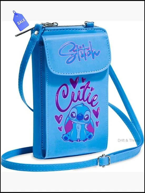 Disney Stitch Crossbody Phone Bag with Card Slots