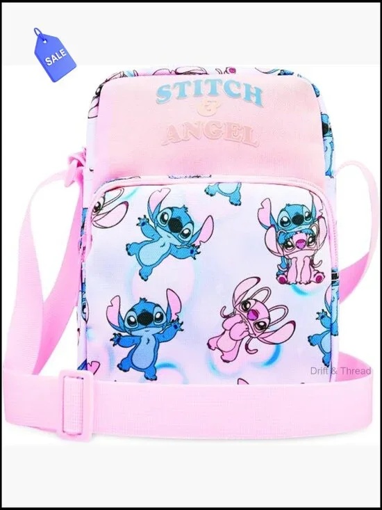 Crossbody Bag with 3 Compartments Adjustable Strap Polyester Travel Purse