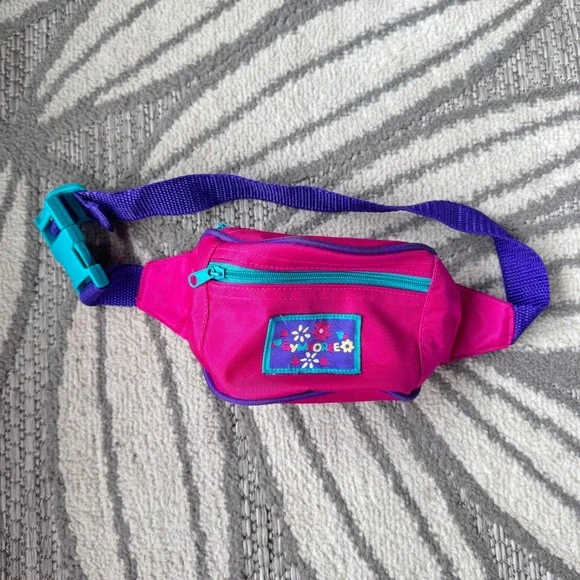 Vintage 90s Gymboree Youth Fanny Pack Pink Purple