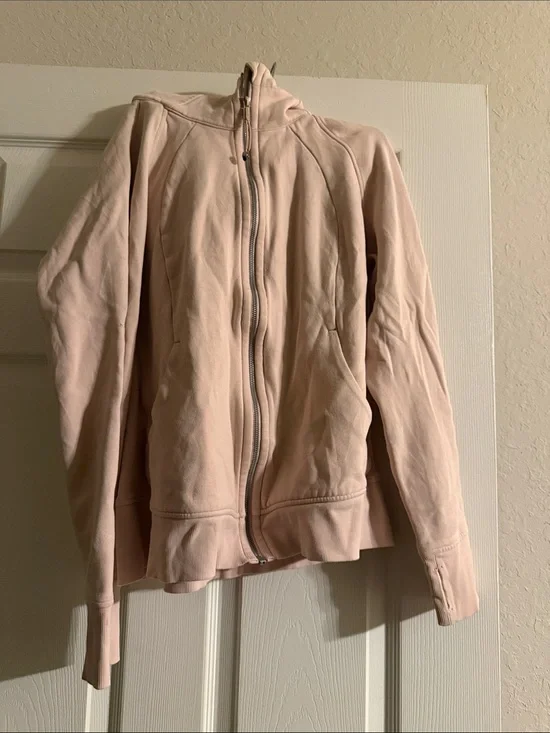 lulemon Scuba Full Zip Hoodie Light Pink Size 14