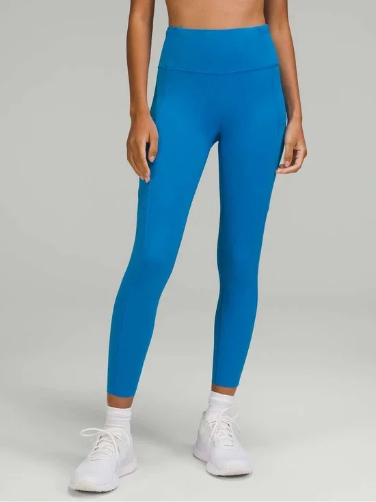 Lululemon Fast and Free High-Rise Tight 25” Poolside Blue Size 4