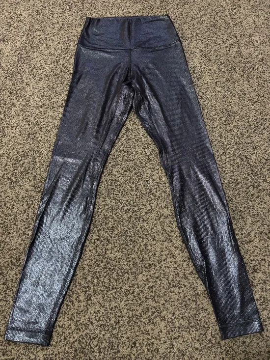 lululemon athletica Metallic Black High-Rise Leggings