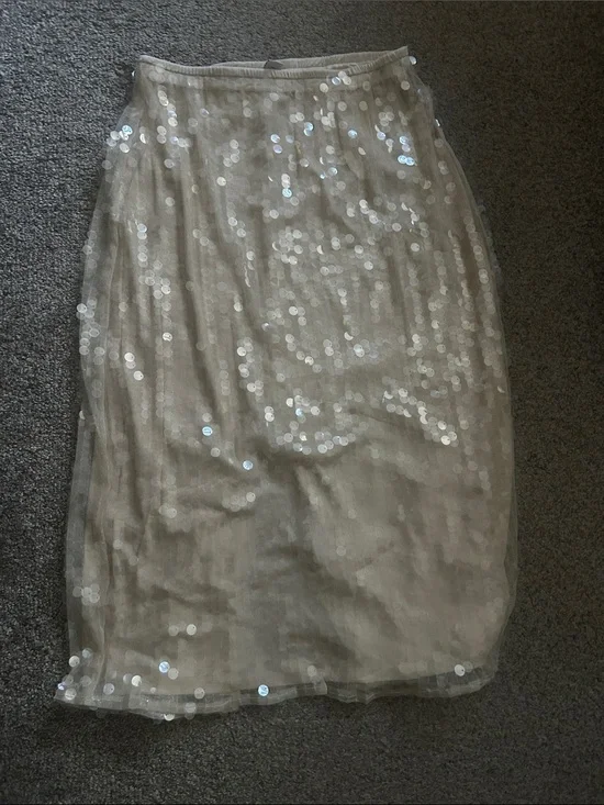 Brand New Sequined Skirt in cream