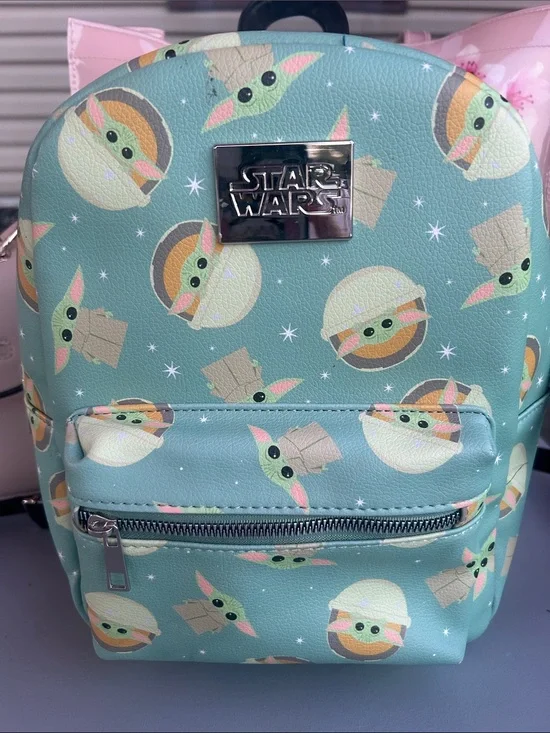 Star Wars Grogu Baby Yoda Mini Backpack Bioworld All Over Print Mandalorian
