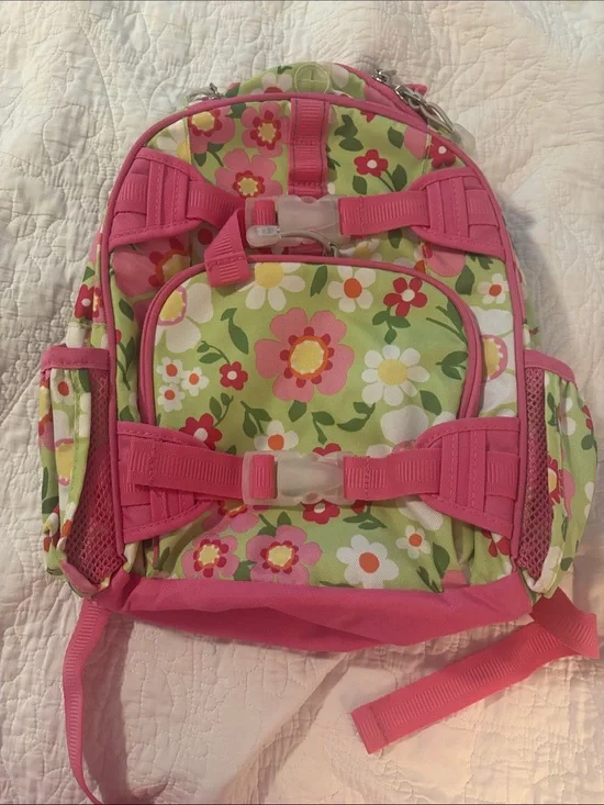 Pottery barn Kids Floral Backpack - Pink and Green Flower Design