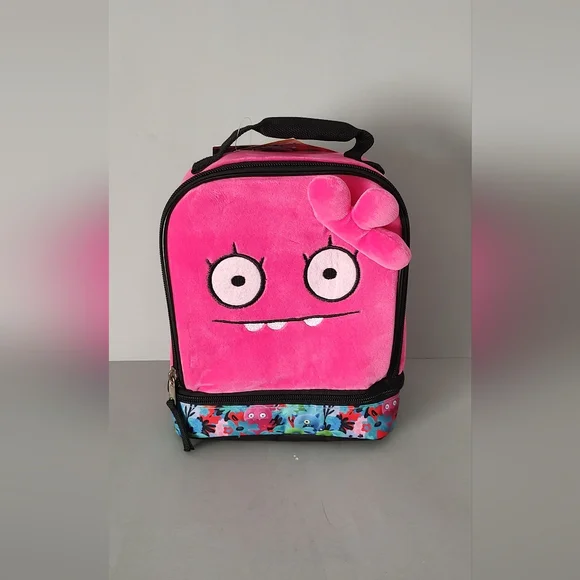 Ugly Dolls Insulated Lunch box  Compartment  Lunch Tote 2  Zippers New