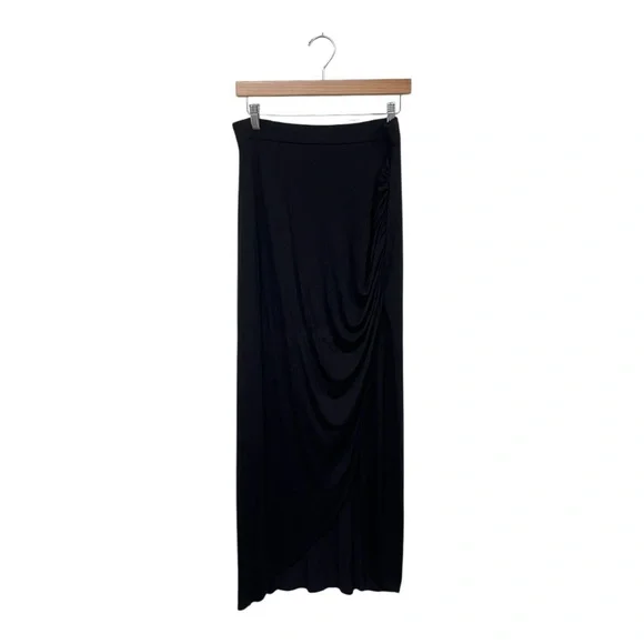 Worthington | Black Pull On Side Ruching Long Maxi Wrap Style‎ stretch Jersey 8