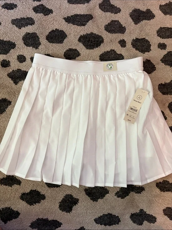 No Boundaries White Pleated Mini Skirt