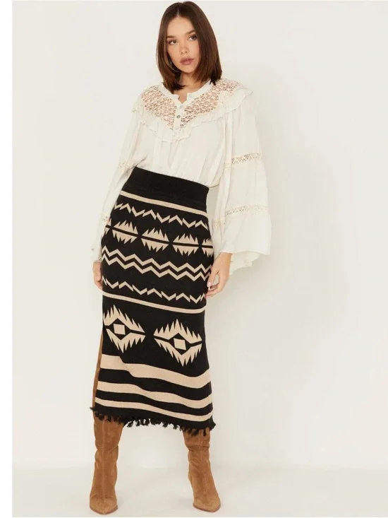 Tasha Polizzi Sherwood midi sweater skirt