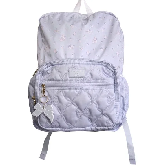 LoveShackFancy x Target Backpack Quilted Floral Bow Rosettes Ditsy Breezy Blue