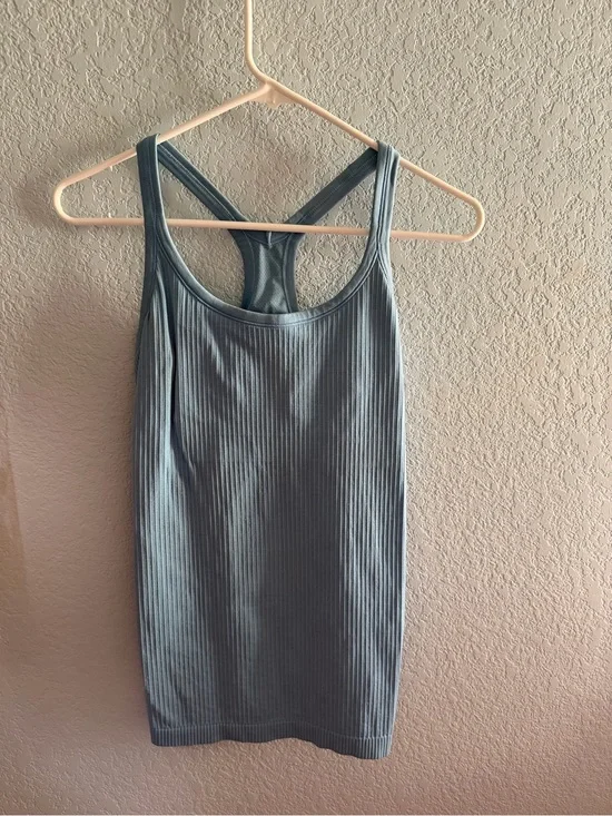 lululemon athletica Ribbed Racerback Tank - Dusty Blue Greenish