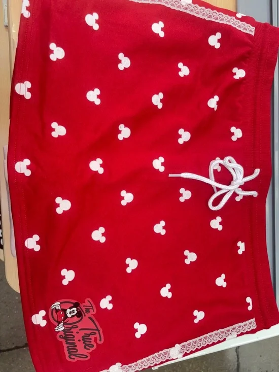 Disney Red Shorts with White Mickey Dot Print