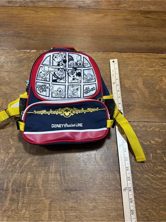 Disney Cruise Line Kids Navy Red Yellow Backpack