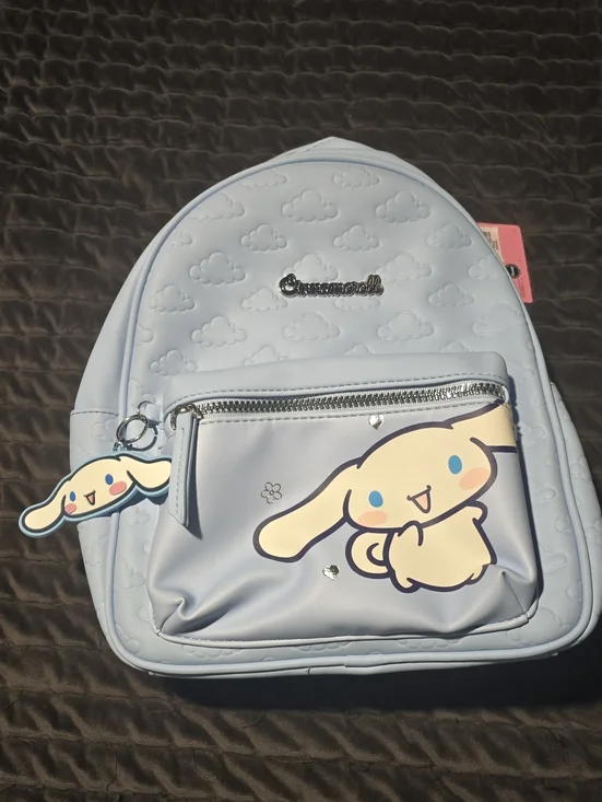 Cinnamoroll Light Blue Kids Mini Backpack with Character Charm
