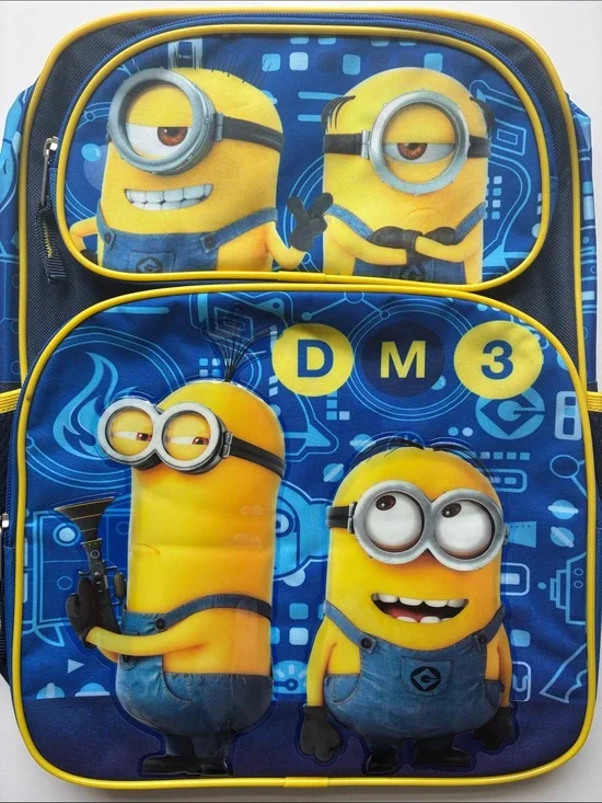 Minions Kids Backpack - Blue & Yellow Character Bag