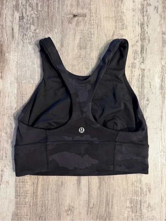 lululemon athletica Black Camo Racerback Sports Bra Size 6