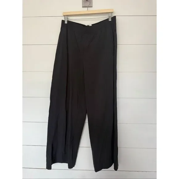 Lululemon Women’s XL Black Wide Leg Woven High Rise Pants Pull On