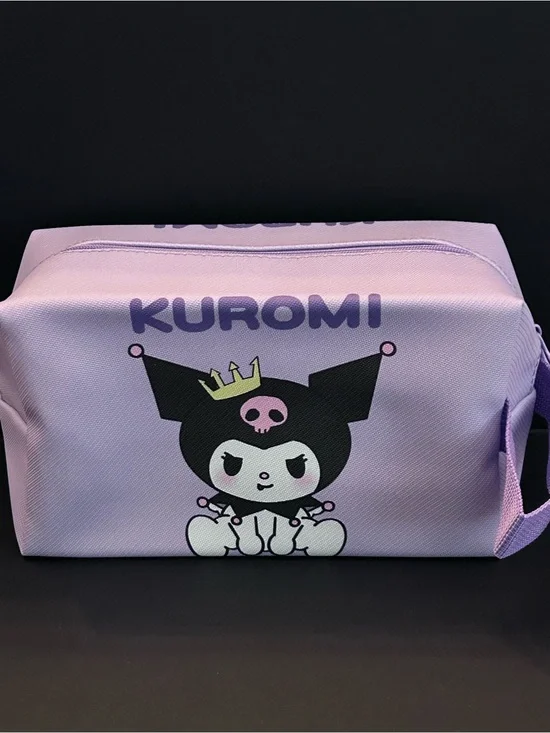 Sanrio Kuromi Lavender Travel, Cosmetic or Small Toy Storage Zip Pouch Bag NWT