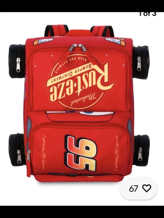 Red Lightning McQueen Kids Backpack