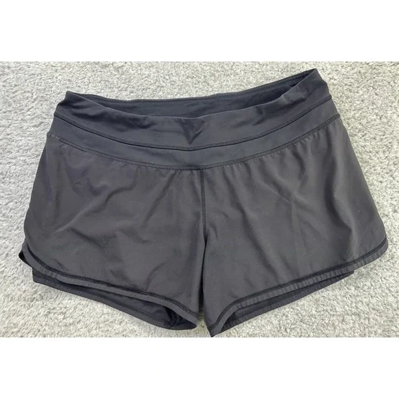 LULULEMON Women's Black Speed Up Shorts Size 14 Athletic 4.5 Inseam Pocket