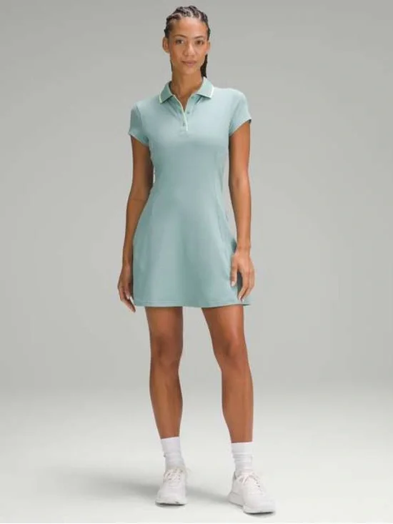 Lululemon Short-Sleeve Polo Dress in Rip Tide Faded Zap