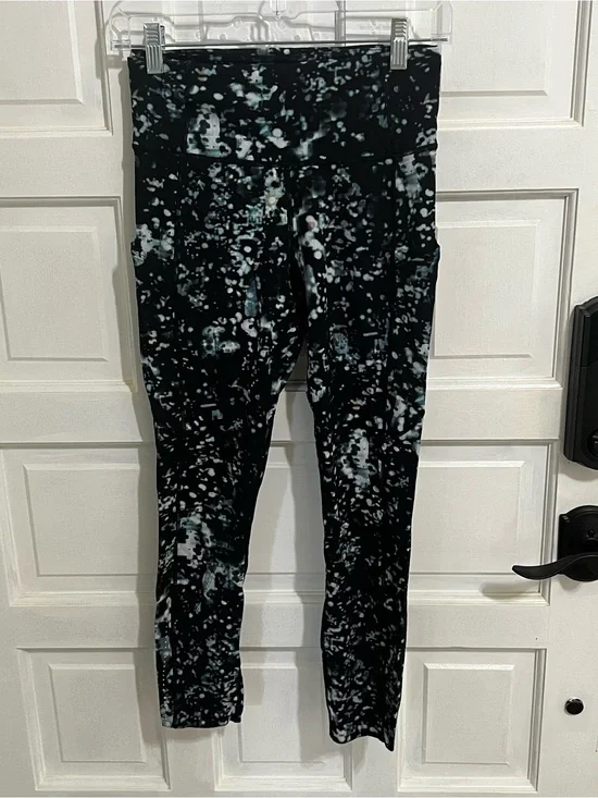 lululemon athletica Black Marble-Print Leggings