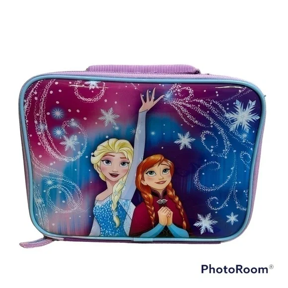 Disney Frozen Lunch Can Box American Tourist Purple Blue