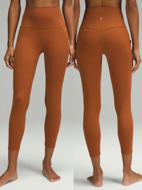 Lululemon Align High Rise Pants with Pockets Leggings Sable Orange