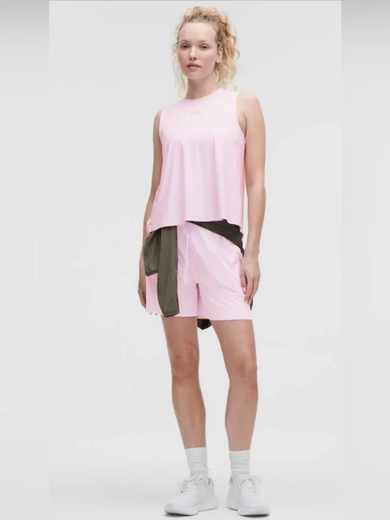 NWT Lululemon Pace Rival HR Short 5” size 6 color Pink Organza