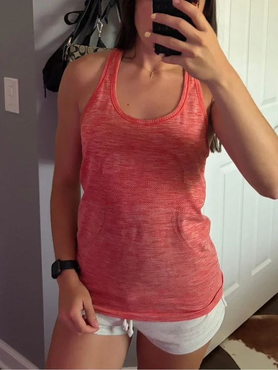 lululemon athletica Coral Heather Racerback Tank