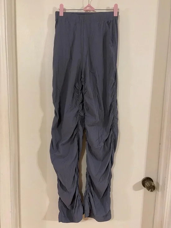 lululemon athletica Slate Gray Elastic-Waist Crinkled Pants