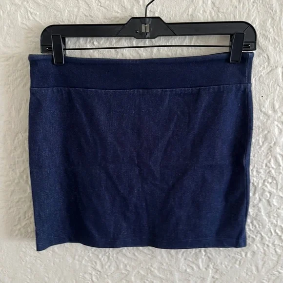 One Clothing Indigo Dark Blue Mini Body Con Skirt Medium