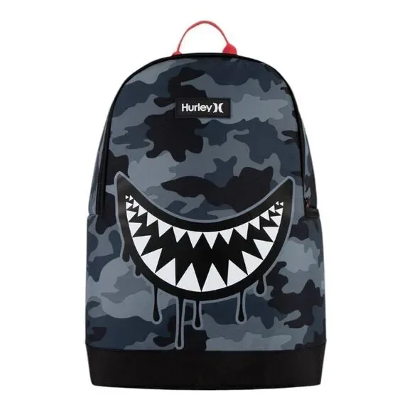 Hurley Graphic Shark Dark‎ Grey Camo Backpack