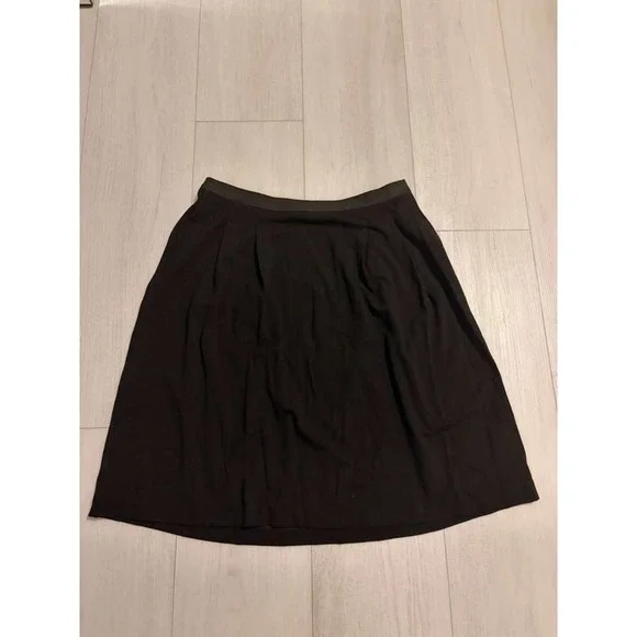 Eileen Fisher Skirt A Line Pull On‎ Stretch Size L Black