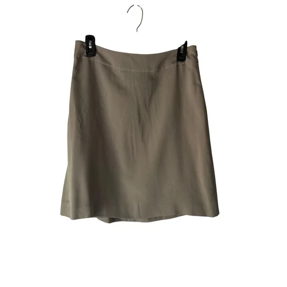 Ann Taylor Silk‎ Blend Sheath Skirt Beige 6 Career Interview Outfit Women