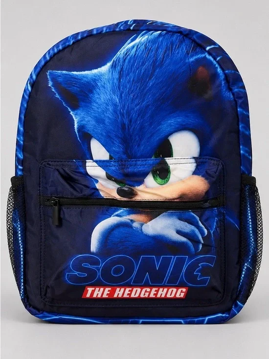 Sonic the Hedgehog Kids Backpack – Blue School Bookbag Brand New
