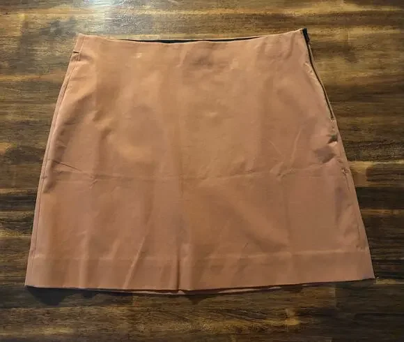 Everlane Women's 14 Skirt Mini Cotton Stretch Side Zipper A Line