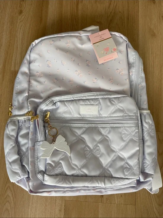 LoveShackFancy x Target Yoobi Everblooming Rosettes Ditsy Backpack Breezy Blue