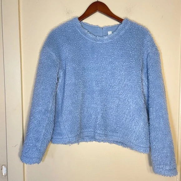 Lululemon Light Blue Sherpa Crewneck Pullover