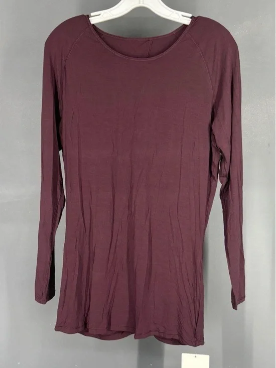 Lululemon Long Sleeve Deep Stretch Ls Cinch - Plum Sz 8 NWT