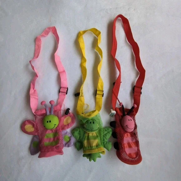 Stephen Joseph Ladybug, Frog, & Butterfly Bottle Buddy Buddies Lot Water Holders